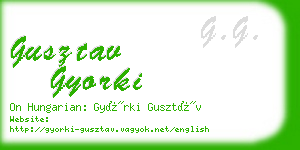 gusztav gyorki business card